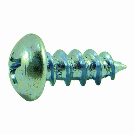 Midwest Fastener Sheet Metal Screw, #10 x 1/2 in, Zinc Plated Steel Round Head Phillips Drive, 60 PK 62025